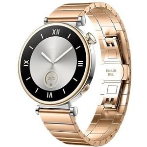 18 mm 20 22 mm roestvrijstalen band geschikt for Huawei Watch GT 4 41 mm 3 pro 46 mm geschikt for Samsung Galaxy 45/6 S3 band geschikt for Amazfit 47 balans(Rose gold,20mm)