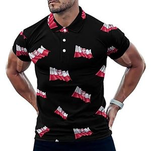 Polen Staat Vlag Grappige Mannen Polo Shirt Korte Mouw T-shirts Klassieke Tops Voor Golf Tennis Workout