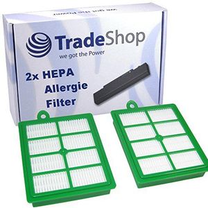 Trade-Shop Vervanging Hepa Allergiefilterset compatibel met AEG VX6, VX7, VX8, LX7, LX8, LX9 vervangt AEG AFS1, ASF1W, E 12, AEFG12W, UltraCaptic E 12 AEF12