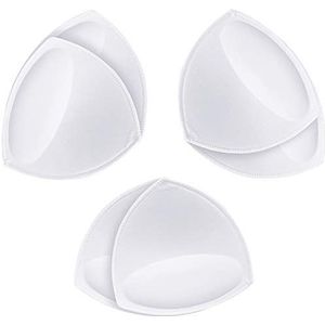 TopBine 3 paar beha-inzetstukken, beha-inzetstukken, uitneembare sport-push-up pads voor badpak en bikini, Beige, A-D