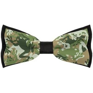 Kikker Camouflage Elegante Strikjes Voor Mannen Verstelbare Pre-Gebonden Vlinderdas Stropdassen Voor Business Dagelijks Feest