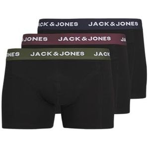 JACK & JONES Boxershorts voor heren, verpakking van 3 stuks, zwart/pack: zwart - zwart, S