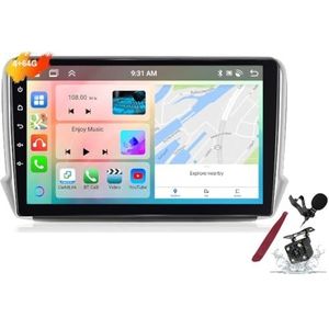 Android 15 autostereo radio voor Peugeot 208/2008 (2012-2018) 9 inch 2K touchscreen Android hoofdunit multimedia speler met Carplay, GPS-navigatie, BT 5G, WiFi, DSP, SWC,K6 pro