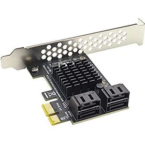 Wdbild 4 Poort Naar PCIe Uitbreidingskaart PCI Voor Express 1X Adapter PCI-e 3 Converter Voor SSD IPFS Mijnbouw