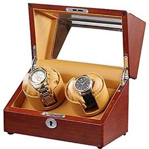 Houten watchwinder voor automatisch 1/2/3 horloge, 5 draaimodi, stille motor, opbergdoos voor het opwinden van horloges, bevat horlogekussen