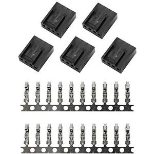 Maxmoral 5 STKS PWN Plastic Shell Computer Case Koelventilator Vrouwelijke Plug Interface 4-pins PC Fan Connector Kit