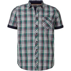 Jan Vanderstorm Heren Overhemd Met Korte Mouwen Josak Green, Xl - 43/44