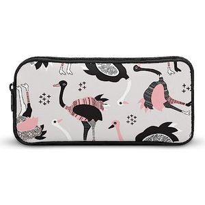 Camel Birds Struisvogel Grappige Pen Case Potlood Hoge Capaciteit Pouch Briefpapier Tas Make-up Cosmetische Organizer voor Mannen Vrouwen, Stijl, 22*12*5cm, MHXYZHW