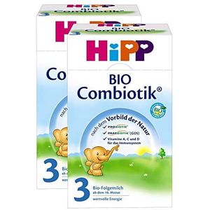Hipp Bio Combiotik 3 opvolgmelk - vanaf de 10e maand, 2-pack (2 x 600 g)
