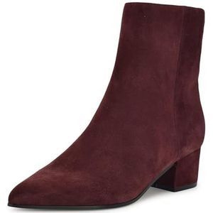 Nine West Dames Maribu enkellaars, donkerrood suède 600, 8.5 UK