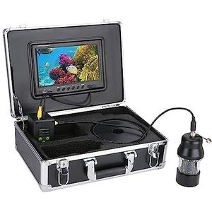 Waterdichte viscamera, 9 Inch DVR Recorder Onderwater Vissen Video Camera Fishfinder IP68 Waterdicht 38 LEDs 360 Graden Roterende Camera 20m 50m 100m(50M)