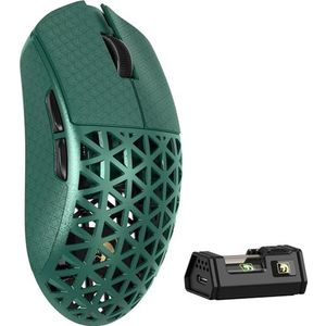 MAMBASNAKE M5 Ultra Carbon Fiber 8000Hz Draadloze Gamingmuis Met Tot 42.000 DPI, 39g Ultralicht, PAW3950MAX Sensor, Nordic 52840 Chip, 2,4GHz Draadloos/BT/Bedraad, voor PC/Xbox/PS/Mac - Groen