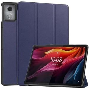 Opvouwbare standaard Smart Tablet Cover Geschikt for Lenovo Tab K11 Plus / M11 Plus 11.45inch 2024 Tablethoes met automatische slaap-/waakfunctie(Dark Blue,Tab M11 Plus 2024)