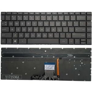 Amerikaans laptoptoetsenbord voor HP voor Spectre 13-AC 13-ac000 13t-ac000 13-ac0xx 13-ac023dx 13-ac033dx 13-ac063dx zilver/grijs/zwart Verlicht(Black)