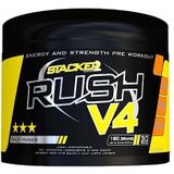 Stacker2 Rush V4 Pre-Workout Booster Trainingsbooster Bodybuilding (30 serves) (Fruit Punch 180g)