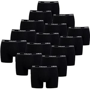 HEAD 15 stuks boxershorts voor heren, basic pants, ondergoed, kleur: 200 - zwart, kledingmaat: M, zwart, M