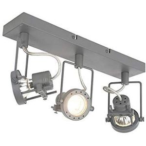 QAZQA - Industrieel | Industrie spot antraciet 3-lichts draai- en kantelbaar - Suplux | Woonkamer | Slaapkamer | Keuken - Staal Langwerpig - GU10 Geschikt voor LED - Max. 3 x 50 Watt