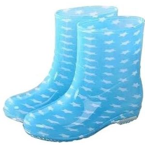 Waterdichte regenlaarzen for dames, halfhoge antislip regenlaarzen for dames, werklaarzen for buiten, tuinschoenen for nat weer, for tuinieren en buitenactiviteiten, duurzame en slipvaste zool, gemakk