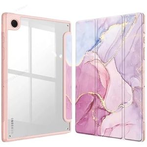 Transparante Terug Tablet Cover Geschikt for Samsung Galaxy Tab A9 8.7inch2023 A9 Plus 11inch Schokbestendige Case (Color : Glittering Marble, Size : A9 8.7 inch)