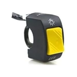 Motorfiets Stuur Schakelaar Motorfietsschakelaar AAN UIT Bedieningsknop Stuurbevestiging Koplamp Signaallamp Aangepaste Schakelaars Accessoires(Yellow)
