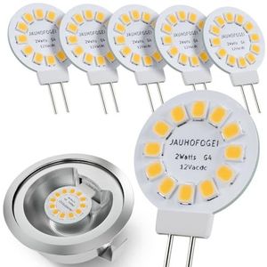 G4 LED Lampen 12V Warm Wit 2700K 2W vervanging 20W Halogeenlamp Bulb - Mini 12 Volt 20 Watt Halogeen Capsule Lamp G4 2 Pin - G4 LED Lampjes Spot Light Bulbs voor Inbouwspot Keuken Afzuigkap - 6 Stuks