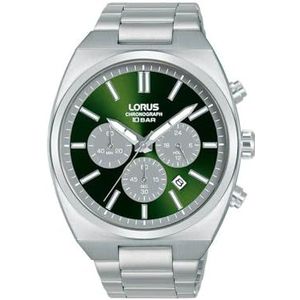 Lorus Sportman RT365KX9 Herenhorloge, analoog, kwarts, met roestvrijstalen armband, Zilver