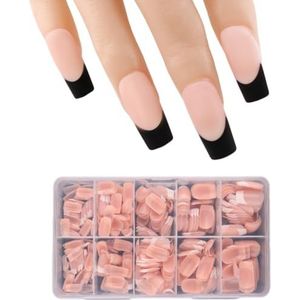 Nep nagels acryl nagels tips vierkante/amandel/stilettos/doodskist valse nagels 600 stks volledige kunstmatige nagels met geval