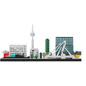 Mini Bouwstenen Volwassenen Architectuur, MOC-40926 Rotterdam Skyline, 656 Stuks Street View Architectuur Model Kit, Modulaire Gebouwen Huis Bouwspeelgoed, Compatibel Met Lego