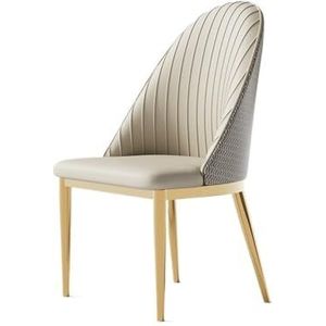Eetkamerstoelen, Gestoffeerde accentstoel met metalen poten for eetkamer en woonkamer Keuken- en eetkamerstoelen(Gold)