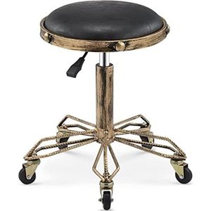 WYUYIWH Kruk op wielen Ronde Rolling Kruk Heavy Duty Salon Massage Swivel Verstelbare Rolling Kruk ShaoSu