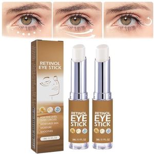 Retinol oogpotlood, anti-aging oogcrème, lumibalsem tegen wallen onder de ogen, oogcrème tegen donkere kringen rond de ogen, retinol-oogcrème, vermindert fijne rimpels, verstevigt de ooghuid (2 stuks)