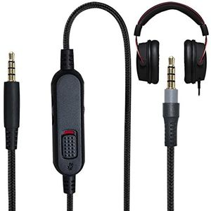 V-MOTA Audio Aux-kabel compatibel met HyperX Cloud Alpha en Cloud Mix Gaming headsets met inline demp- en volumeregeling (geen inline microfoon)