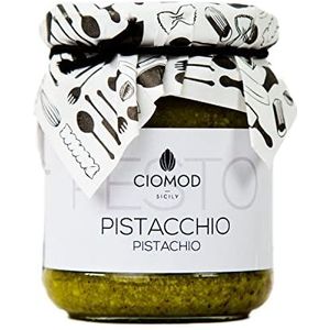 Ciomod | Premium Siciliaanse Pistache Pesto 180g | Veganistisch vriendelijk | geïmporteerd uit Italië naar het Verenigd Koninkrijk | Hoge kwaliteit en rijk aan smaak |