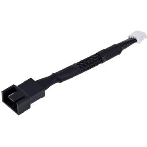 XAGMODSHN Grafische kaart PWM Fan Adapter Verbindingskabel Kleine 4pin naar Universele 3pin 4pin Zwart Geweven Ventilatorkabel