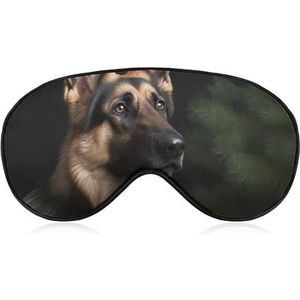 Duitse herder slaapmasker, licht blokkerend oogmasker, comfortabel en zacht, oogbedekking met elastiek, geschikt voor mannen en vrouwen, geschikt voor reizen en slapen
