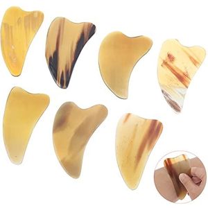 Ochsenhorn Gua Sha Board Gouache Scraper Massager Lift Neck Body Scraping Massage Schoonheidsgereedschap Fysiotherapie 1 stuk