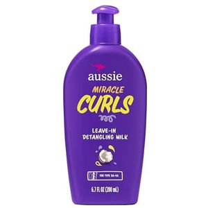 Aussie Miracle Curls with Coconut Oil, Paraben Free Detangling Milk Treatment, 6.7 fl oz