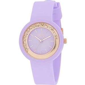 Liu Jo Teen purple silicone woman watch TLJ2204 steel case with crystals