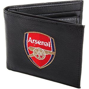 Arsenal FC heren lederen portemonnee met club wapen (één maat) (zwart)