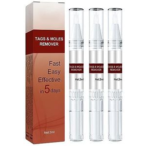 Veeg Mollen Remover, Veeg Tags Mol Remover, Natuurlijke niet irriterende vloeibare mollen pen, gemakkelijk verwijderen van huid Tags Mollen voor gezicht, lichaam, nek, oksel herstellen huid gezondheid