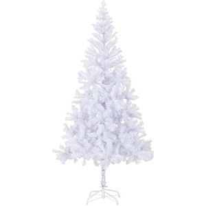 vidaXL Kunstkerstboom met standaard, 210 cm, 910 takken, wit