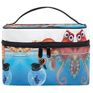 Cartoon Mr Octopus Cosmetische Tas Organizer Rits Make-up Tassen Pouch Toilettas voor Meisje Vrouwen