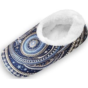 KAAVIYO Abstracte Snake Art Outdoor Slippers Katoen Huis Schoenen Gesloten Terug Winter Antislip Fuzzy Voeten Slippers voor Indoor Jongens Vrouwen, Patroon, X-Large