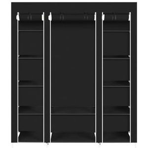 YPDJVLTI Draagbare Kasten Rvs Garderobe Kast Gewassen Doek Draagbare Garderobe voor Slaapkamer Opknoping Afneembare Licht Kleding Kast Ruime