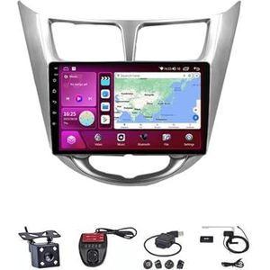 Android Double Din Car Stereo 9 Inch Touchscreen Autoradio Autotoebehoren Multimedia Stuurwielbediening met Navigatie Plug And Play Voor Hyundai Solaris Accent Verna 2010-2016(M100S WIFI 1G+16G)