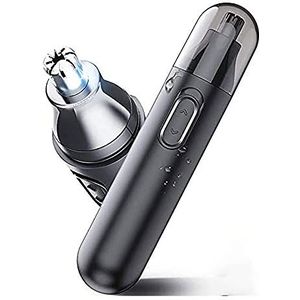 Neushaartrimmer, Professionele pijnloze wenkbrauw- en gezichtshaartrimmer for mannen vrouwen, werkt op batterijen, dubbele randmesjes for eenvoudige reiniging
