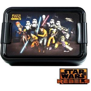 Star Wars Lunchbox""Rebels"" 202 x 136 x 65 mm - Ideaal voor lunchbote, fruit, snacks - voor onderweg of thuis