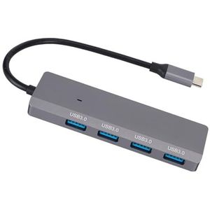 BROLEO USB-Hub, Draagbare 4 USB3.0 Havenusb C Docking Station Aluminiumlegering voor Bureau