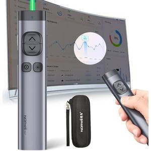 Norwii N97s Presentatieclicker voor TV-schermen, PowerPoint-clicker, Presentatieremote, Bluetooth-draadloze presentator, Digitale aanwijzer voor TV-schermen