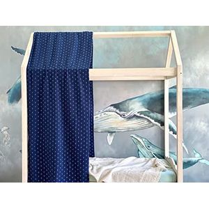 KraftKids Bedbaldakijn mousseline donkerblauw anker
